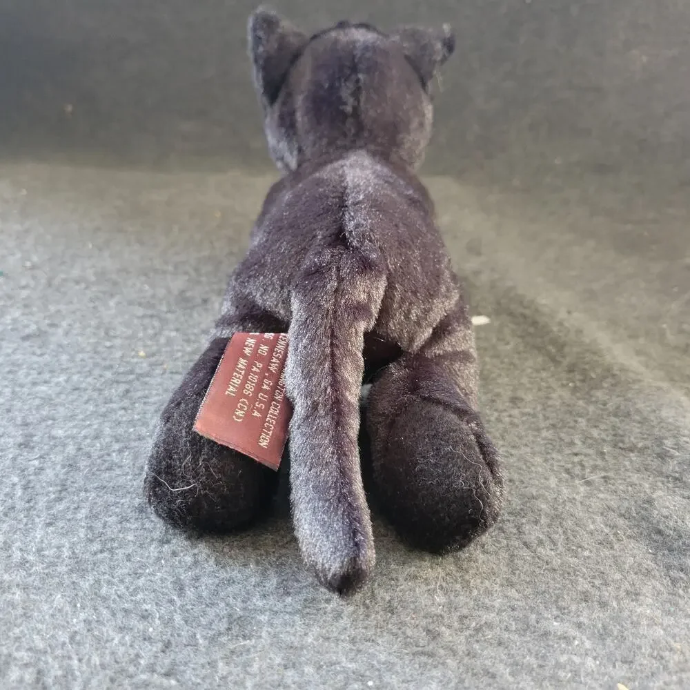 The Bearington Collection Black Cat Stuffed Animal Plush‎ Kitty 14 Inches EUC